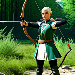 Wind Archer Leveling**

"Wind Archer in modest green and white archer attire, hunting monsters in the 'Abandoned Excavation Site 2', fully clothed, appropriate content, safe for work, action pose, perfect anatomy, natural proportions, forest background, bright daylight, professional, family-friendly."

**