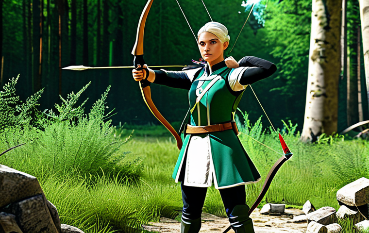 Wind Archer Leveling**

"Wind Archer in modest green and white archer attire, hunting monsters in the 'Abandoned Excavation Site 2', fully clothed, appropriate content, safe for work, action pose, perfect anatomy, natural proportions, forest background, bright daylight, professional, family-friendly."

**