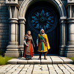 Guild Headquarters Rally**

"A vibrant, bustling guild headquarters, adventurers fully clothed in diverse and modest fantasy attire gathering near a portal, preparing for a flag race. Focus on teamwork and excitement. Safe for work, appropriate content, fully clothed, professional digital art, perfect anatomy, natural proportions, family-friendly."

**